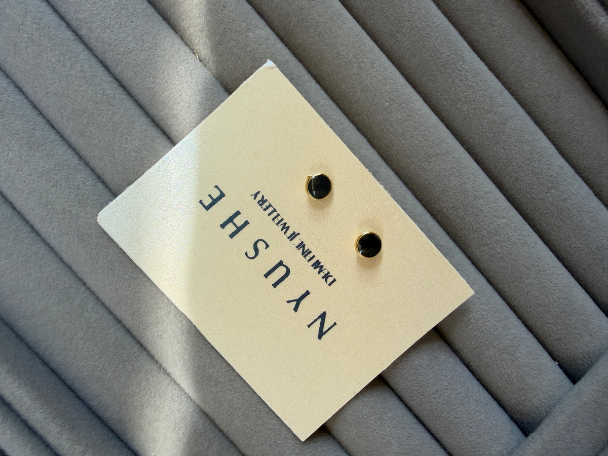 Black stone Ball back studs