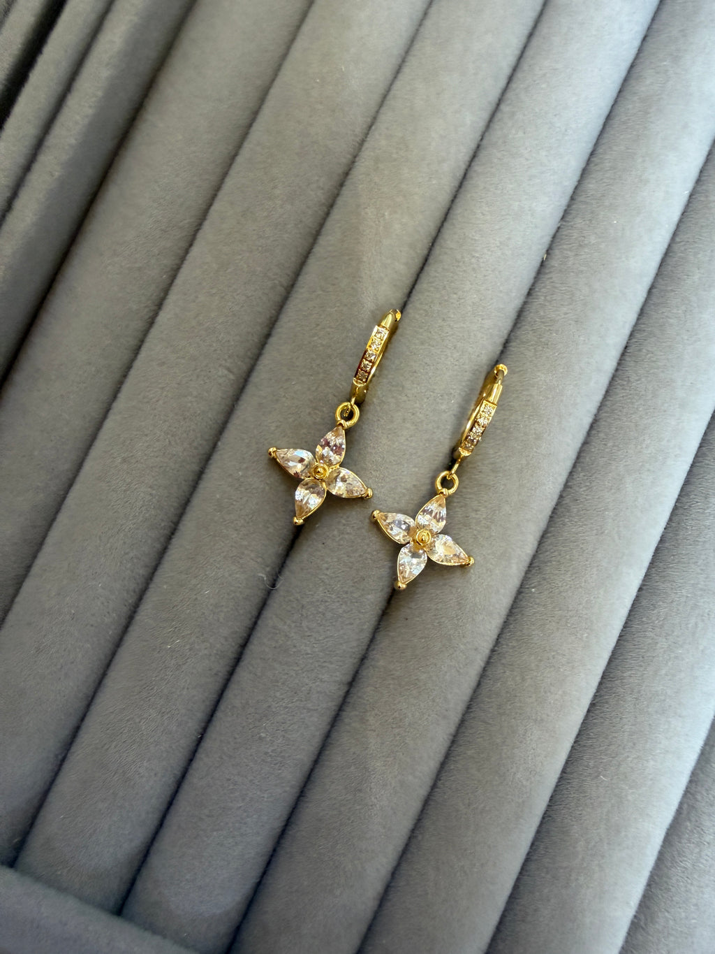 Star dangler earrings