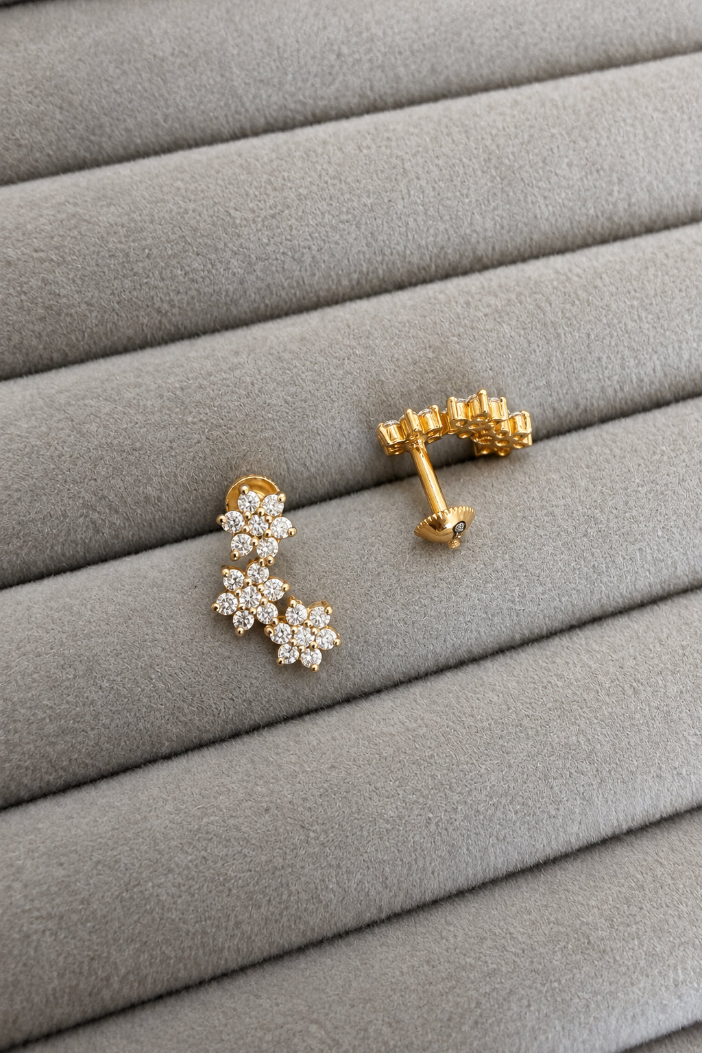3 rose 925 silver studs