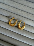 Hammered Oval Hoops