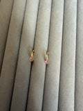Pink stone Hugg earrings