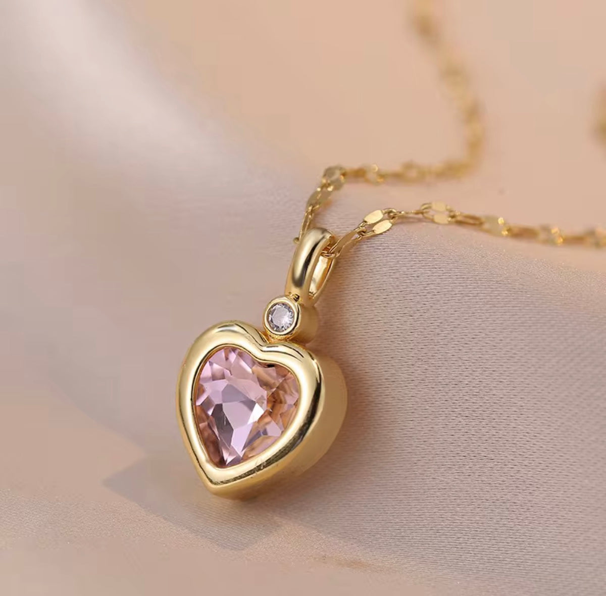 replaceable heart stone chain ALC 1