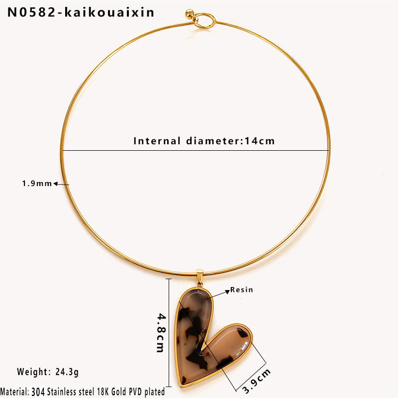 Heart shape choker NIC 7