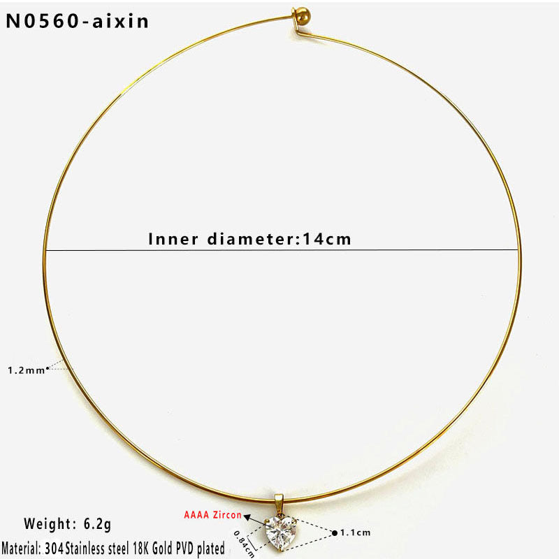 Heart stone choker NICH 8